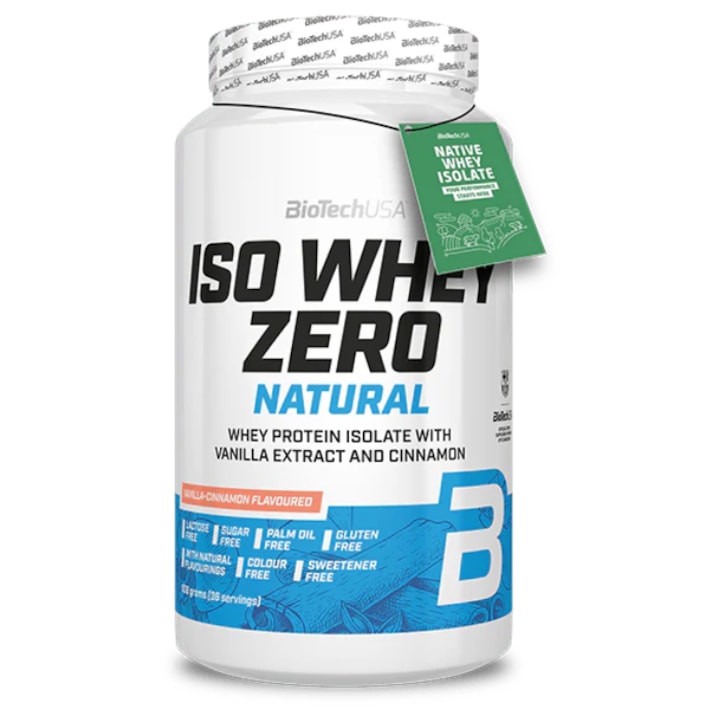 Proteina, Biotech Usa, Iso Whey Zero, Natural, Vanilla-Cinnamon, 908gr