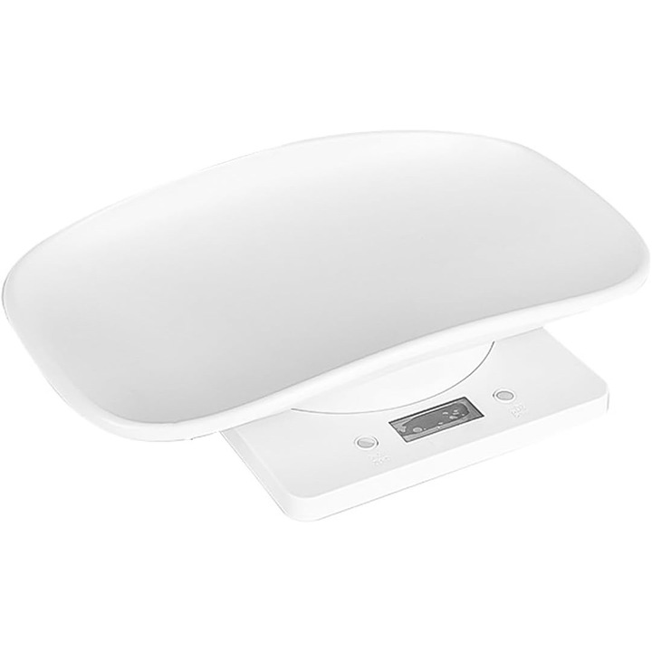 Cantar electronic pentru fructe si animale mici, 10 kg, tava 29x18 cm, alb