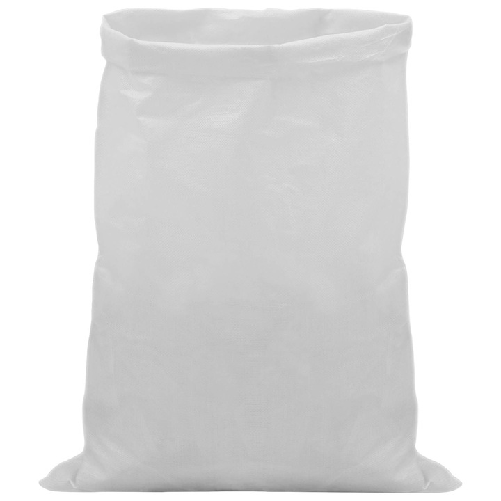 Saci impletiti 10 pcs vidaXL, Alb 30 x 45 cm PP