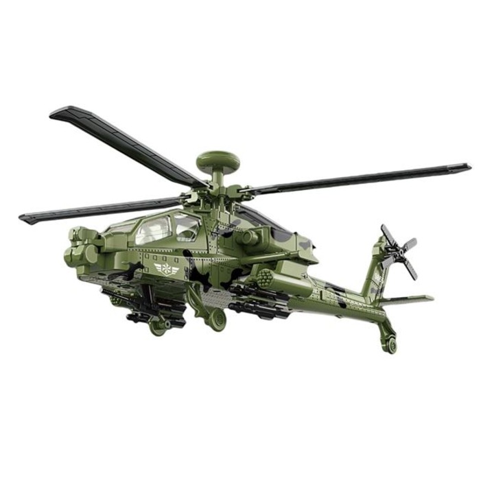 Apache Katonai Helikopter Hanggal és Fénnyel