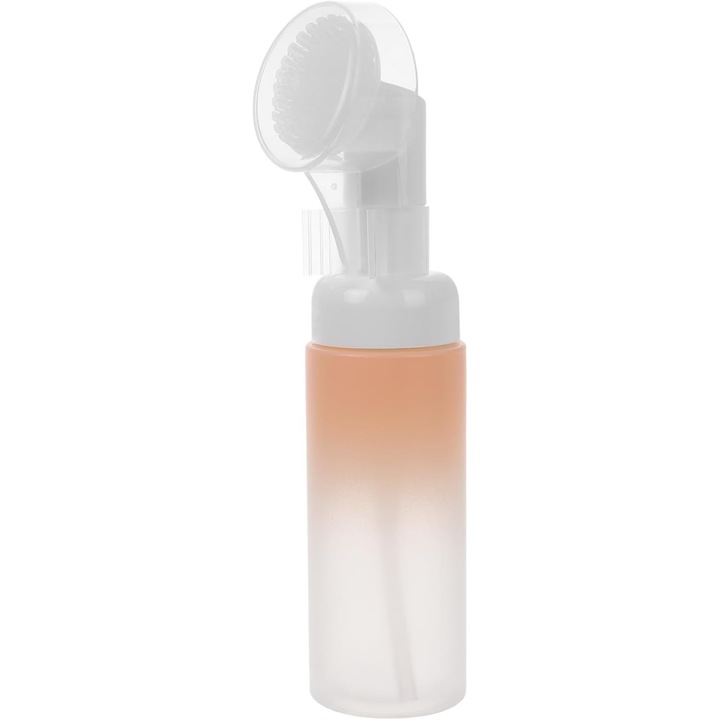 Habosító adagoló flakon, újrafelhasználható PET habosító tartály, applikátor kefével, fehér/átlátszó, 30ml/100ml