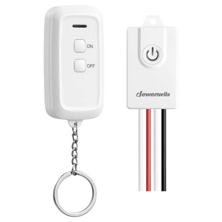 Intrerupator Wireless Cu Telecomanda, DEWENWILS, Control Fara Cablare, Raza 30m, 3000W, Alb