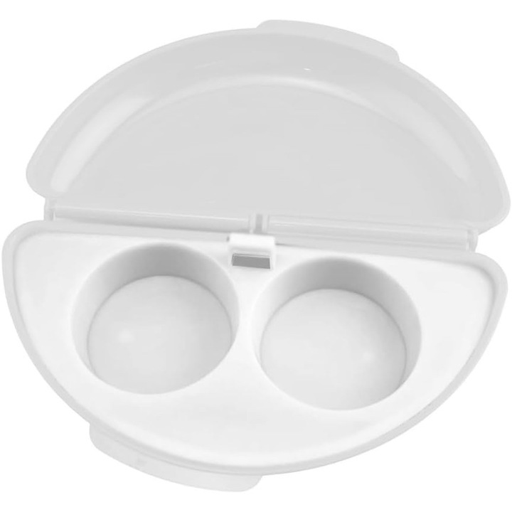 Omlett- és buggyantott tojás készítő mikrohullámú sütőhöz, 2 az 1-ben (omlett és buggyantás), BPA-mentes, fehér, 1 db
