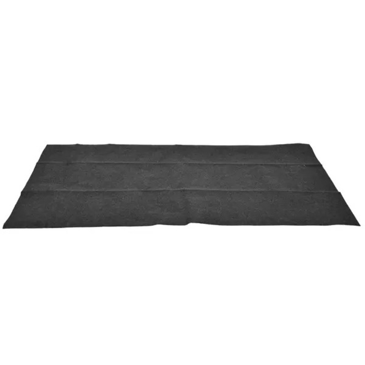 Covor protectie pentru gratar, 71.7x35.8 in (182x91 cm), PET+PE, rezistent la flacara si antiderapant, negru, 1 buc.