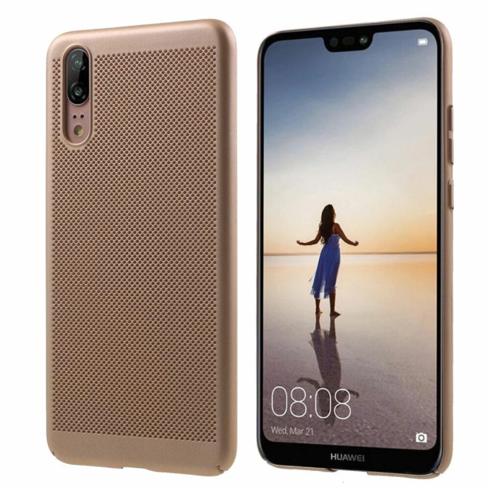 Husa Air pentru Huawei P20, Super Air, Wireless charging, resistant, Optim Hybrid Protection Technology, Gold