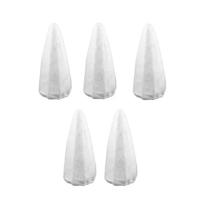 5 db pamutszűrő készlet medence porszívóhoz, fehér, 13x8x3cm