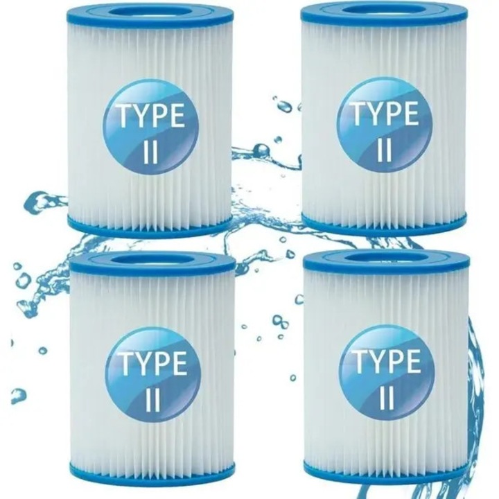 Filtru piscina tip II set 4 buc ABS 13.6x10.6x5.2cm