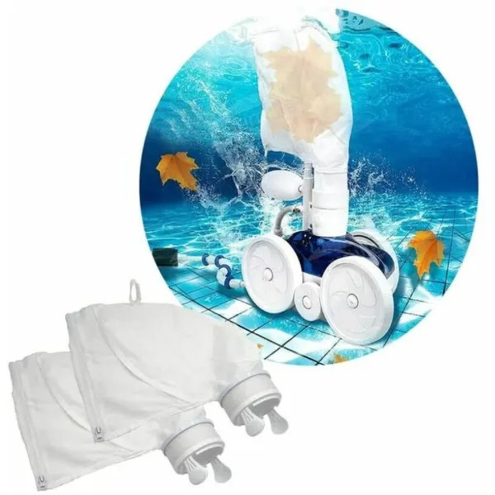 Sac filtrant pentru aspirator piscina robotic, capacitate mare, fermoar rezistent, universal, 30x40cm