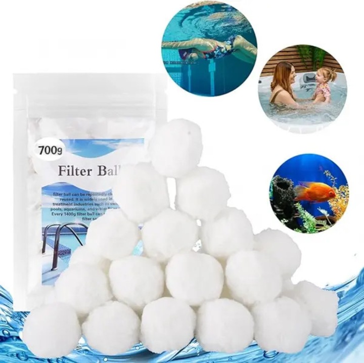 Bile filtrante pentru piscine 700g, reutilizabile, ecologice, multicolor