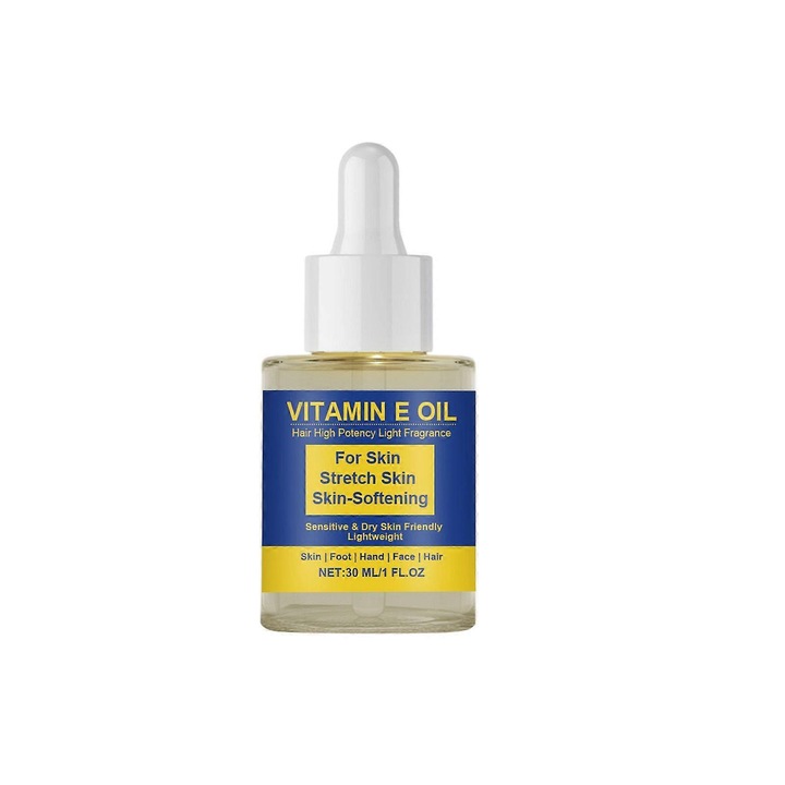 Ulei/ser cu vitamina E, hidratant si emolient, imbogatit cu arginina, pentru fata, maini, picioare si par, 30 ml