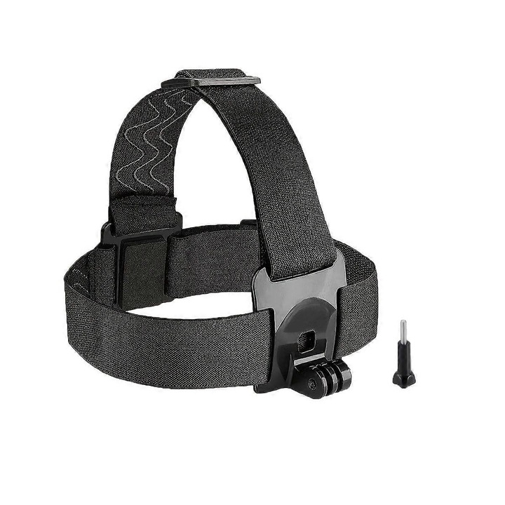 Kit suport reglabil piept si cap pentru camera actiune, negru, universal