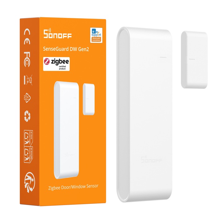 Sonoff SNZB-04PR2 Zigbee 3.0 – Intelligens Érintkezős Érzékelő Ajtókhoz és Ablakokhoz, Valós Idejű Értesítések és Fejlett Automatizálások
