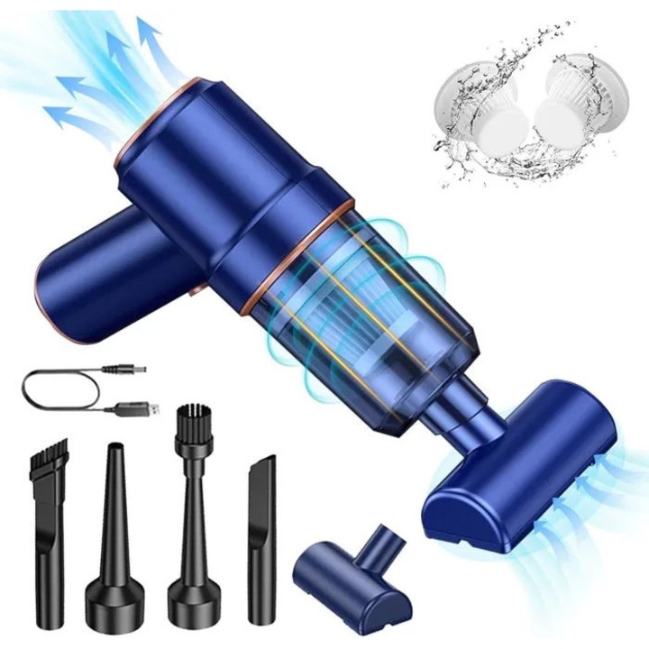 Aspirator auto 3-in-1 fara fir 4000mAh, 30 min, negru