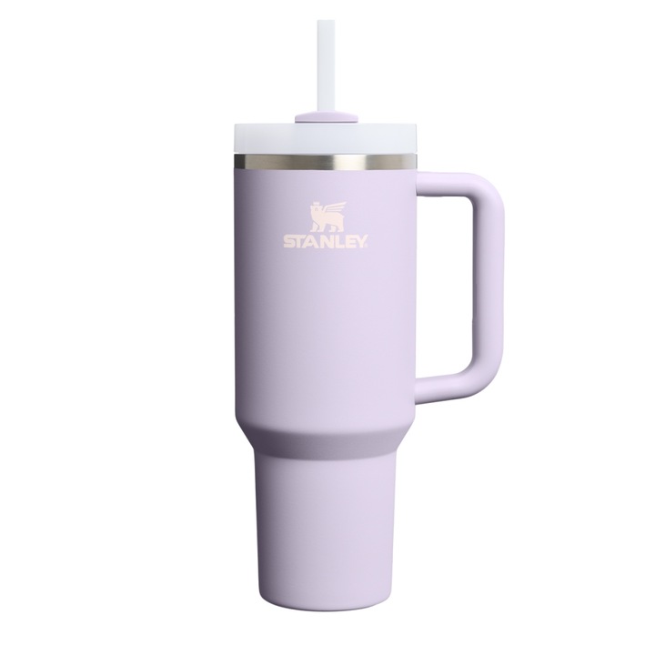 Stanley Quencher H2.O FlowState termikus bögre/termosz pohár rozsdamentes acélból, szívószállal és fogantyúval, poros lila, 1,18 L