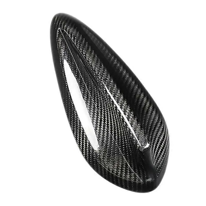 Капак за антена / антена тип акула за BMW F22/F23/F30/F35/F34/F32/F33/F36/F87/F80/F82/G30/G38/G11/G12, 3D от въглеродни влакна, самозалепващ протектор, Черен (въглеродни влакна), 1 бр