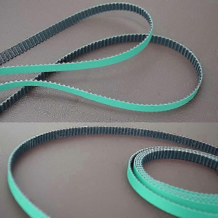 Curea/banda din cauciuc pentru sina perdea electronica compatibila cu Dooya, deschidere orizontala, latime 10.5 mm, verde/negru, vanduta pe metru