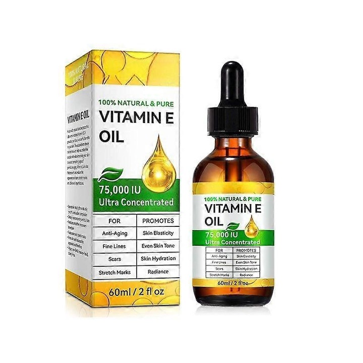 Ulei Vitamina E 75000 IU 60ml set 2 buc pentru fata corp par