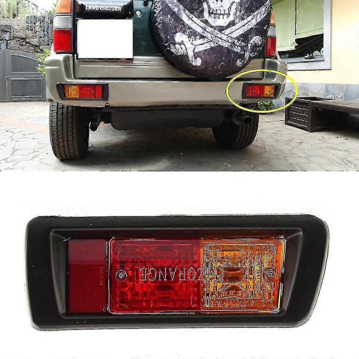 Toyota Land Cruiser FJ90 1996-2003 hátsó lökhárító lámpa, piros, 30.5inch, 12V