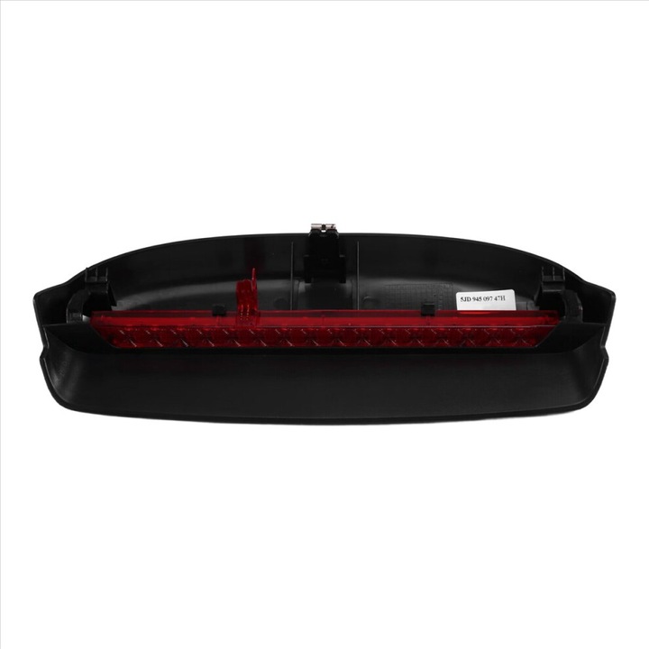 Központi féklámpa, központi stoplámpa 5J6945097 Skoda Fabia 2008-2014 modellekhez, könnyű és tartós ABS-ből, közvetlen beszerelés, fekete/piros, 1 db
