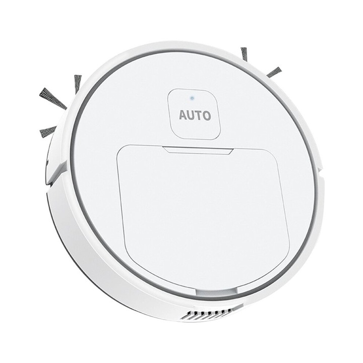 Robot aspirator, mop robot USB reincarcabil 1000Pa, cu functie mop umed si navigatie inteligenta, alb, 1 buc