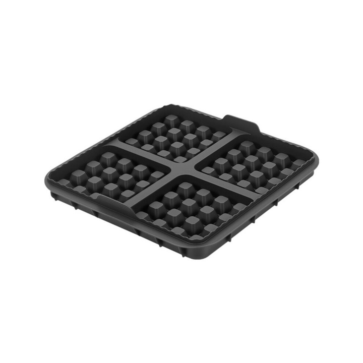 Tava patrata silicon pentru vafe, neaderenta, 4-7QT, culoare negru