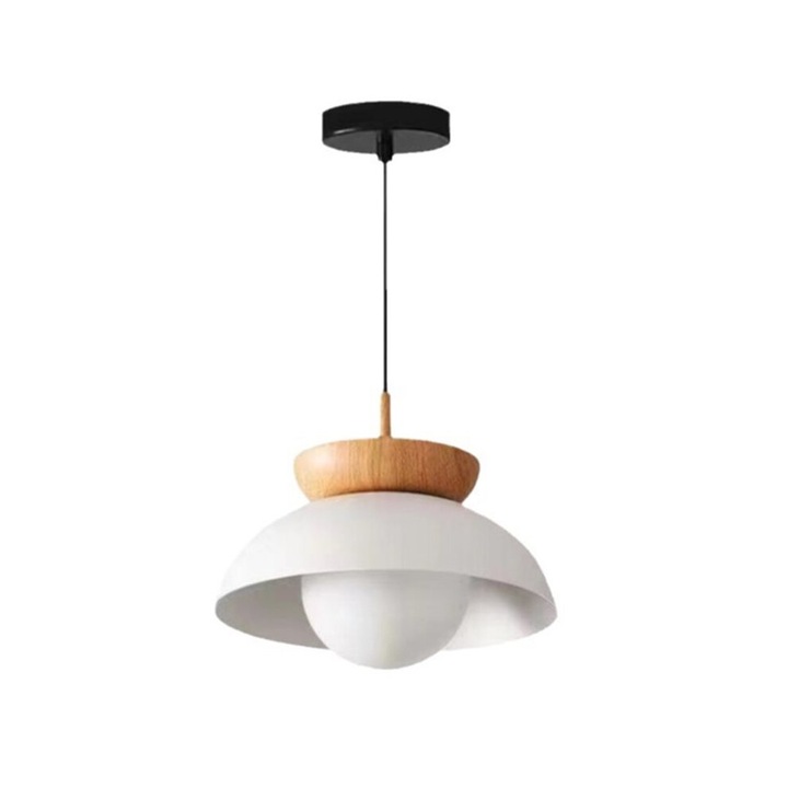 Modern függőlámpa fém fa 220V E14 60W