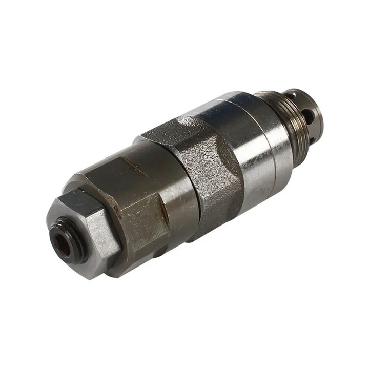 Nyomásszelep / biztonsági szelep YN22V00002F1, Kobelco SK230-6E, SK200-2, SK200-5, SK200-6, R220-5, R210-5, EX300-5, ZAX330 kotrógépekhez, fém, ezüstszürke, 1 db