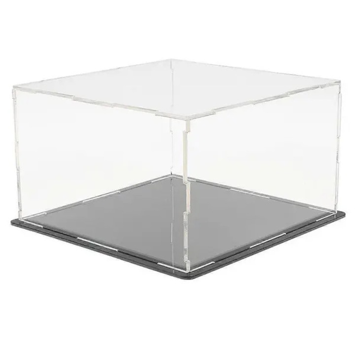 Cutie display acrilica, vitrina, rezistenta la praf, usor de asamblat, transparent, 16x16x22 cm, 1 buc.