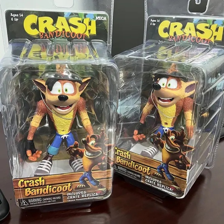Фигурка за действие / колекционерска фигурка Crash Bandicoot Sane Trilogy, от PVC, 15 см, с опаковка и реплика на кутия, Многоцветен, 1 бр