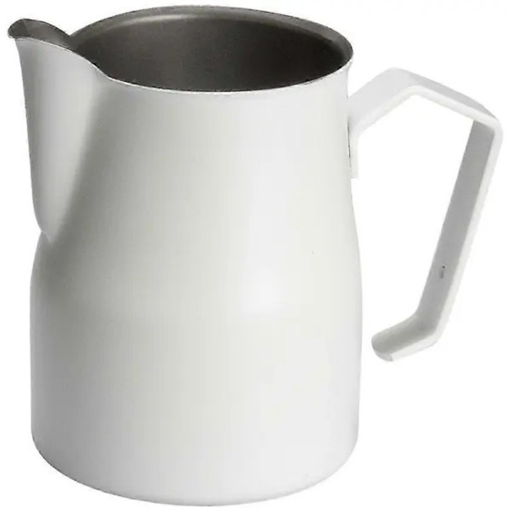 Cana pentru lapte/ibric Profesional din otel inoxidabil 18/10, cu strat antiaderent teflon, lavabila in masina de spalat, alb, 350 ml