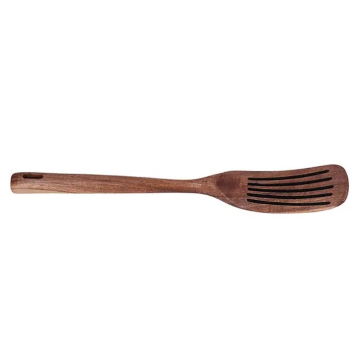 Spatula lemn, lunga, rezistenta la caldura, naturala, maro, 30x5cm