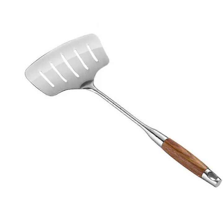 Spatula multifunctionala, otel inoxidabil si lemn de trandafir, 39x18x8cm