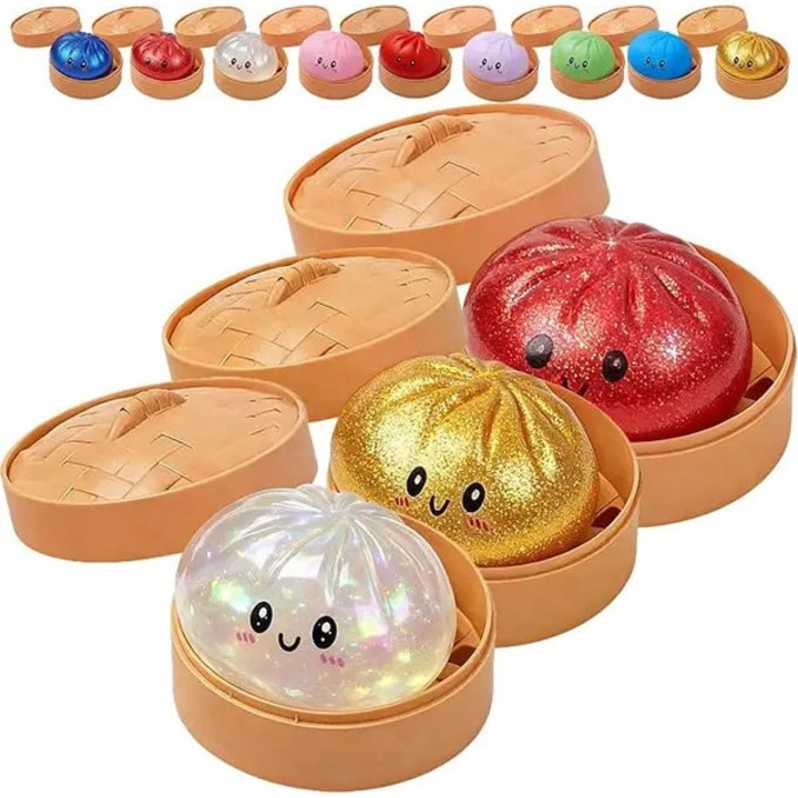 Многоцветна squishy играчка bao 8.5см, мека и преносима