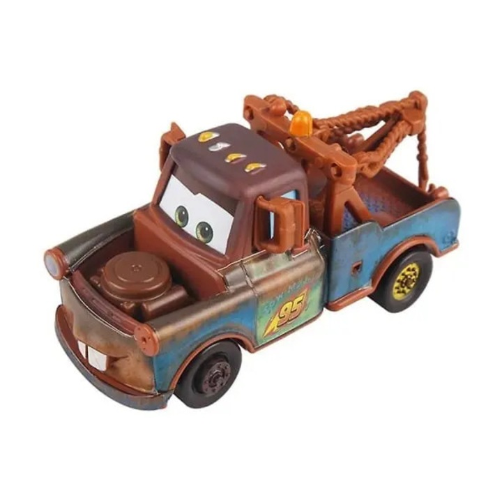 Masina de jucarie Disney Cars Mater, diecast din aliaj, cu mecanism pull-back, roti din plastic, Multicolor, 1 buc, 8x3.5x4 cm