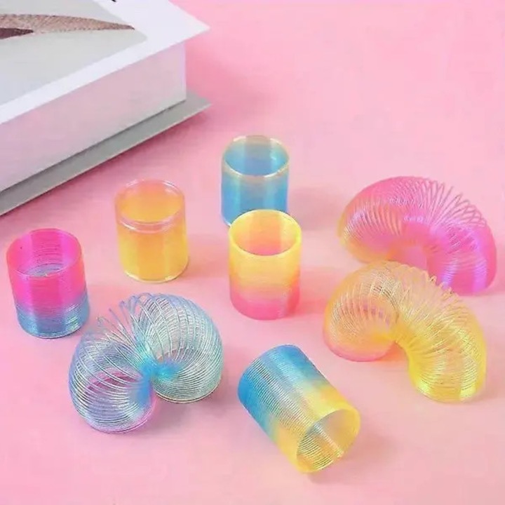 Set 12/60 bucati, jucarii cerc flexibile din plastic pentru copii, ideale pentru favoruri petrecere si umplutura pinata, Multicolor