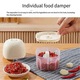 Tocator electric mini/mini chopper multifunctional, USB reincarcabil, pentru usturoi si legume, din plastic PP si POM, Bej/Alb, 1 buc