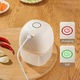 Tocator electric mini/mini chopper multifunctional, USB reincarcabil, pentru usturoi si legume, din plastic PP si POM, Bej/Alb, 1 buc