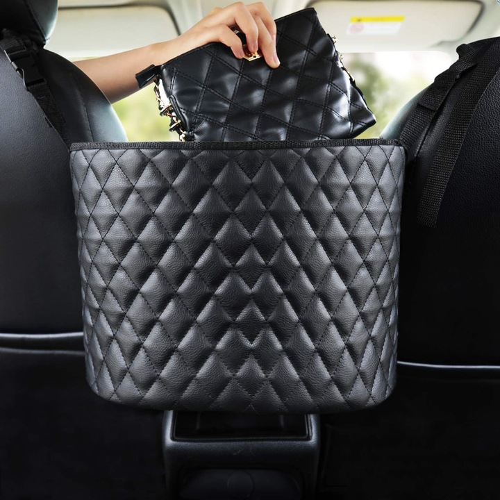 Suport organizator geanta auto, negru, 39x10x27cm, nylon, set 1 buc