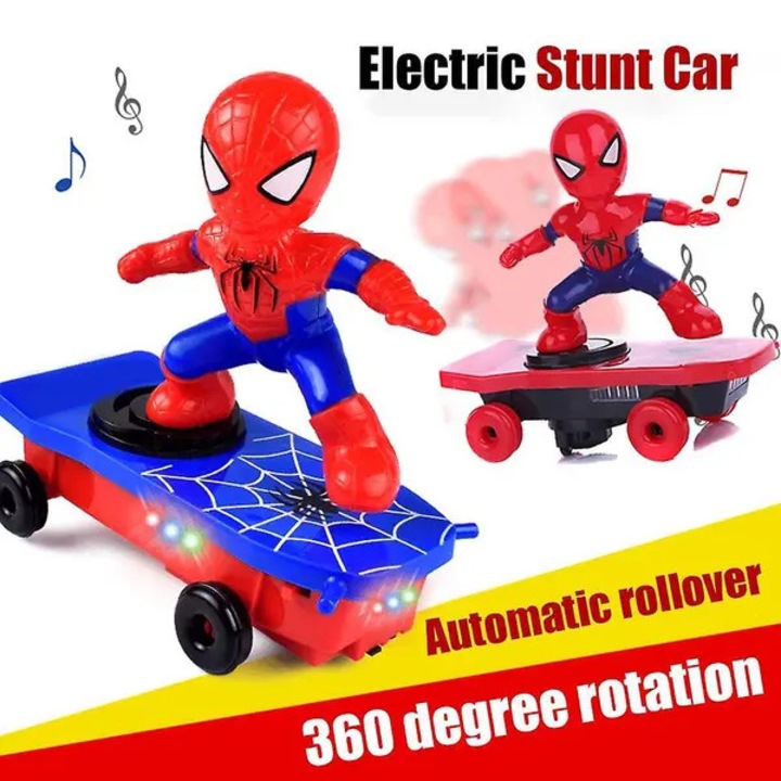 Masinuta de jucarie electrica pentru copii, rotativa 360°, multicolor, 16x8.5x17cm