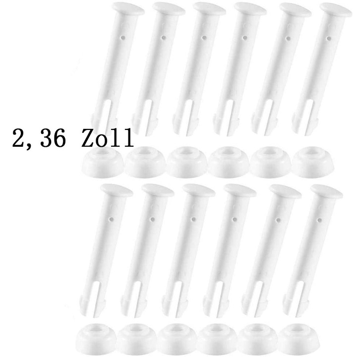 Set 12 bucati, stift de conectare pentru piscina, compatibil cu Intex 10-12 ft, din ABS rezistent, cu capace etanse, Alb