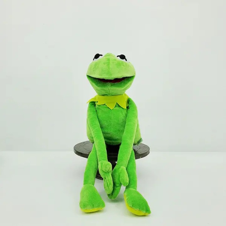 Kermit Béka plüssbaba, 60cm, puha, mozgatható szájjal