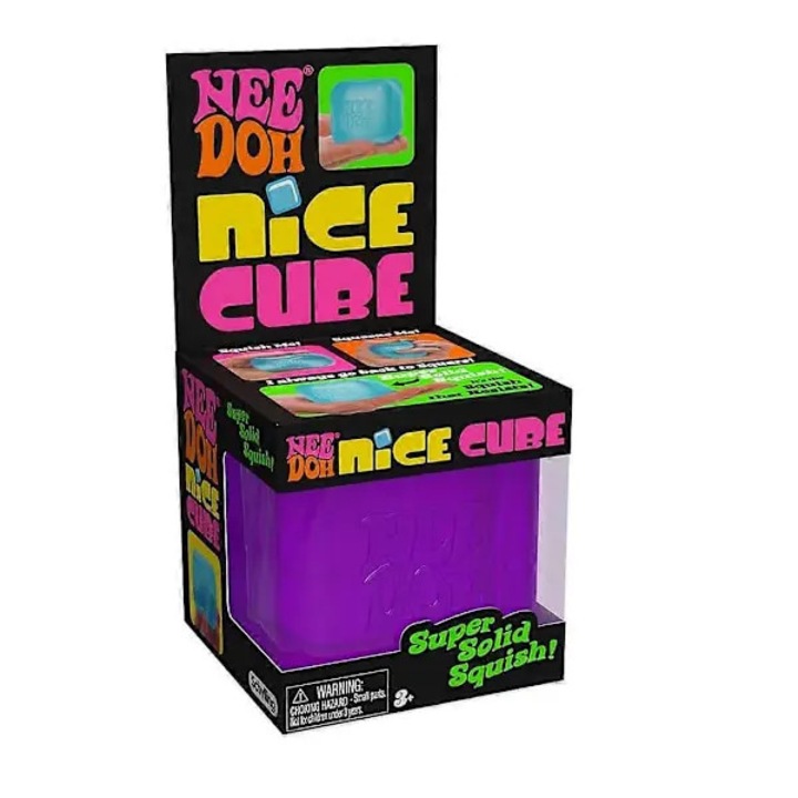 Антистрес куб Nice Cube, супер мек с брокат, фиджет играчка за намаляване на стреса, многоцветен, 1 бр
