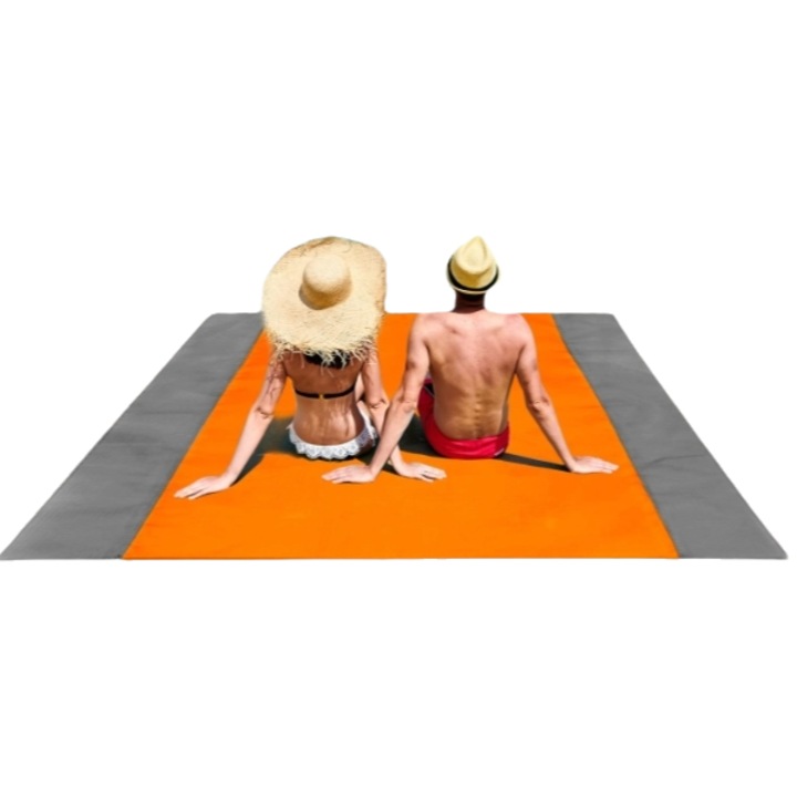 Vízálló strandtakaró, 200x200cm, könnyű, homokálló, hordozható