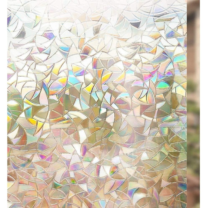 Öntapadós dekorfólia ablakra, napvédelem, színes mintás, 60x200cm