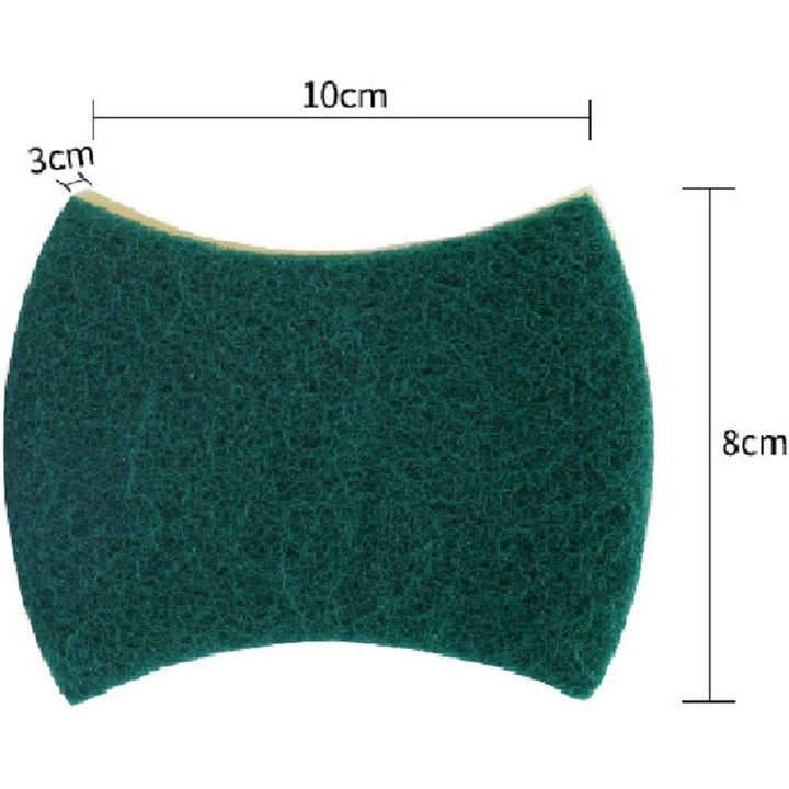 Tisztítószivacsok, 24 db-os készlet, kétoldalas, sárga-zöld, ergonomikus