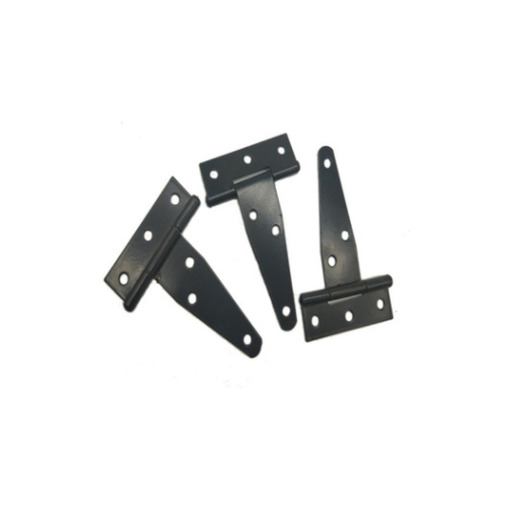 Set 3 balamale T-Strap HERUSI negre, rezistente, 270°, 7 suruburi, 25kg, 20x15cm