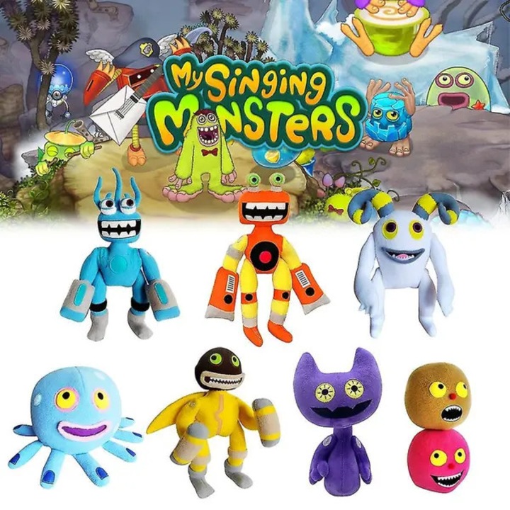 My Singing Monsters Wubbox plüssjáték, puha, PP-pamut töltettel, 25-28 cm, többszínű, 1 db