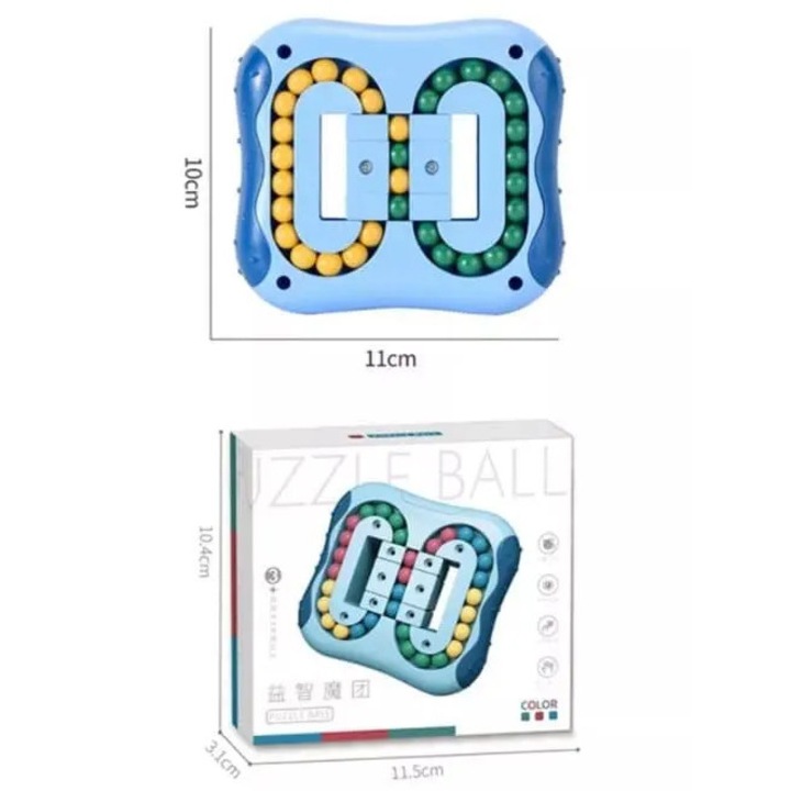 Jucarie fidget, cub inteligent antistres, butoane colorate rotative, puzzle pentru antrenarea creierului, multicolor
