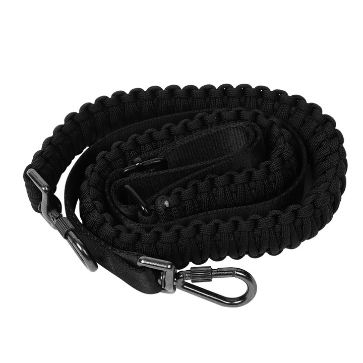 Állítható taktikai fegyverszíj, fekete nylon, tartós