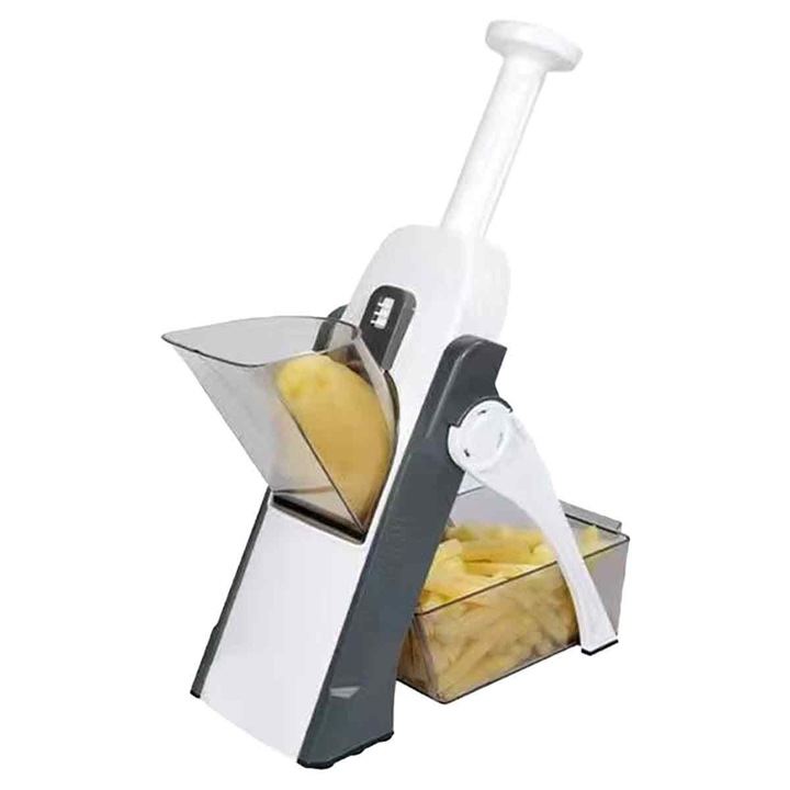 Többfunkciós zöldségszeletelő 32x12x13cm ABS rozsdamentes acél biztonságos kialakítás rejtett penge